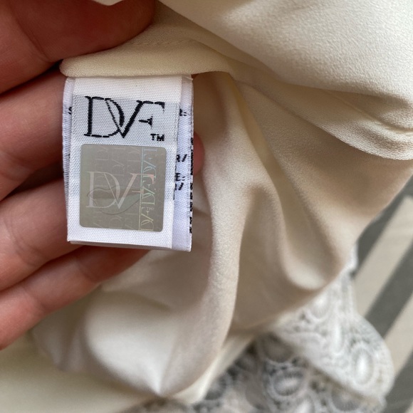 Diane Von Furstenburg Belita Silk Lace Ivory Skirt - Picture 14 of 14